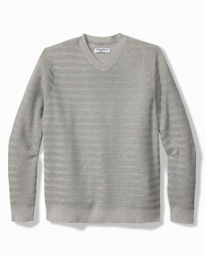Tommy Bahama Sweaters Coolside Course IslandZone Sweater Grey Heather 8211 Men