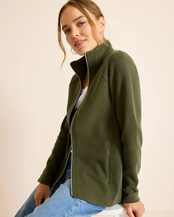 Tommy Bahama Sweatshirts Aruba FullZip Sweatshirt Banana Leaves 8211 Women