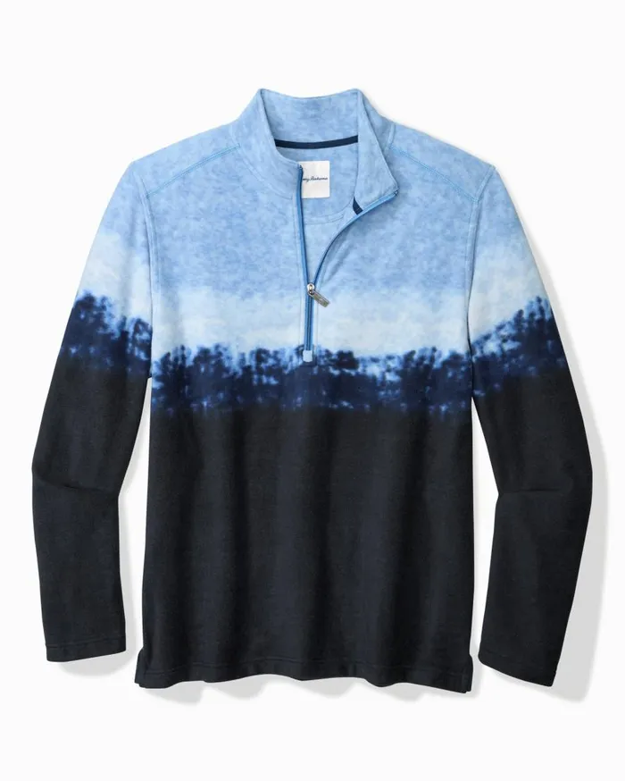 Tommy Bahama Sweatshirts Azul Tides Ombr HalfZip Sweatshirt Blues 8211 Men