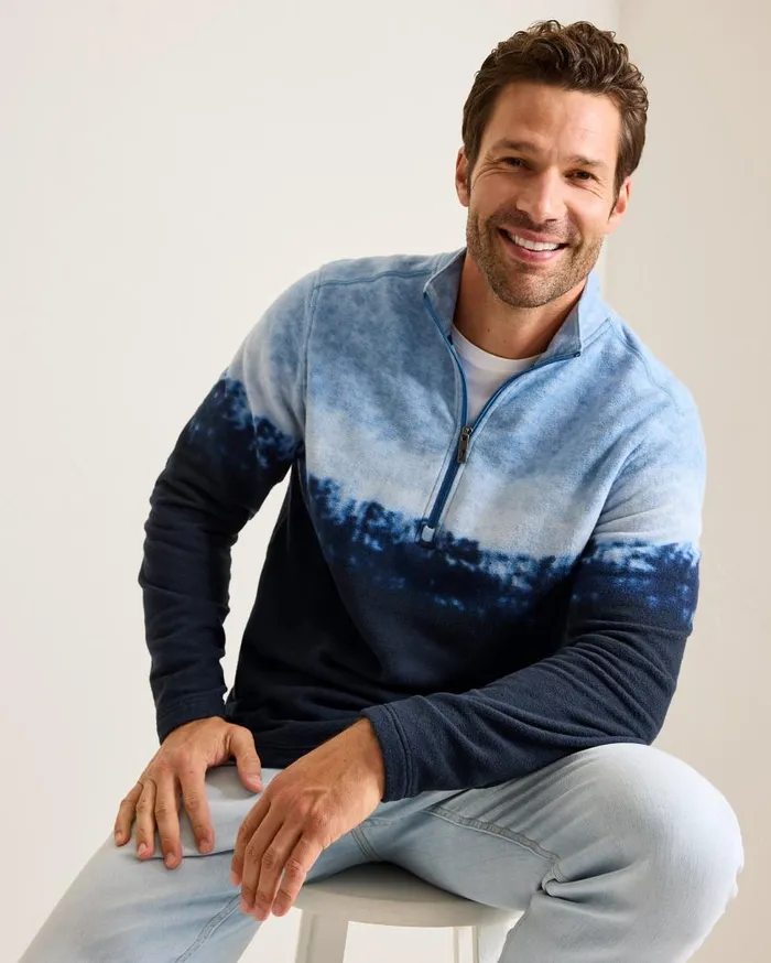 Tommy Bahama Sweatshirts Azul Tides Ombr HalfZip Sweatshirt Blues 8211 Men Tommy Bahama Sweatshirts Azul Tides Ombr HalfZip Sweatshirt Blues 8211 Men