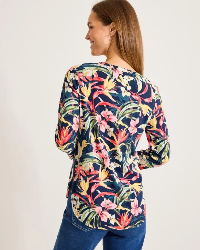 Tommy Bahama Tops and Shirts Ashby Isles Flora Amora 34Sleeve TShirt Island Navy 8211 Women Tommy Bahama Tops and Shirts Ashby Isles Flora Amora 34Sleeve TShirt Island Navy 8211 Women