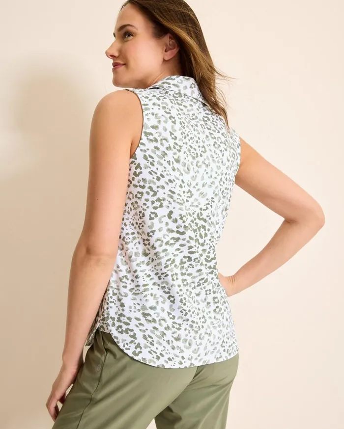 Tommy Bahama Tops and Shirts Aubrey Leopard Leisure IslandZone Polo Tea Leaf 8211 Women Tommy Bahama Tops and Shirts Aubrey Leopard Leisure IslandZone Polo Tea Leaf 8211 Women