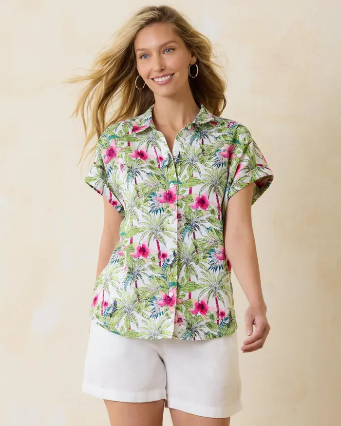 Tommy Bahama Tops and Shirts Coastalina Coastal Palms Linen Camp Shirt White 8211 Women Tommy Bahama Tops and Shirts Coastalina Coastal Palms Linen Camp Shirt White 8211 Women