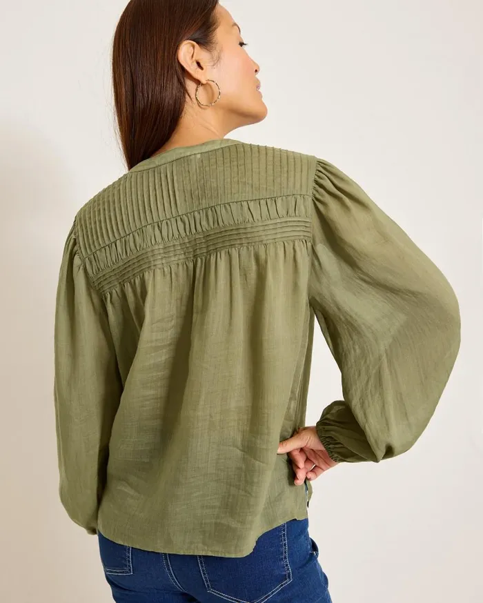 Tommy Bahama Tops and Shirts Palm Breeze Pintuck Blouse Tea Leaf 8211 Women Tommy Bahama Tops and Shirts Palm Breeze Pintuck Blouse Tea Leaf 8211 Women