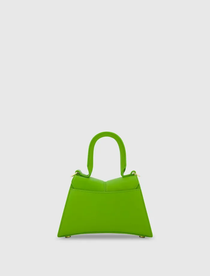 Top Handle Bags Women Mac Duggal Angular Mini Leather Handbag With Gold Hardware Pear