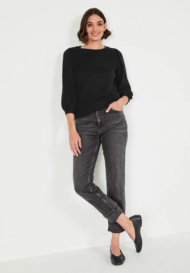 Tops and TShirts Women Hush Mimi Puff Sleeve TShirt Black