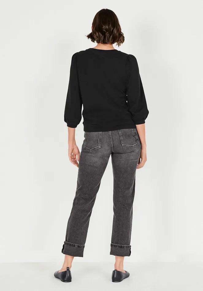 Tops and TShirts Women Hush Mimi Puff Sleeve TShirt Black