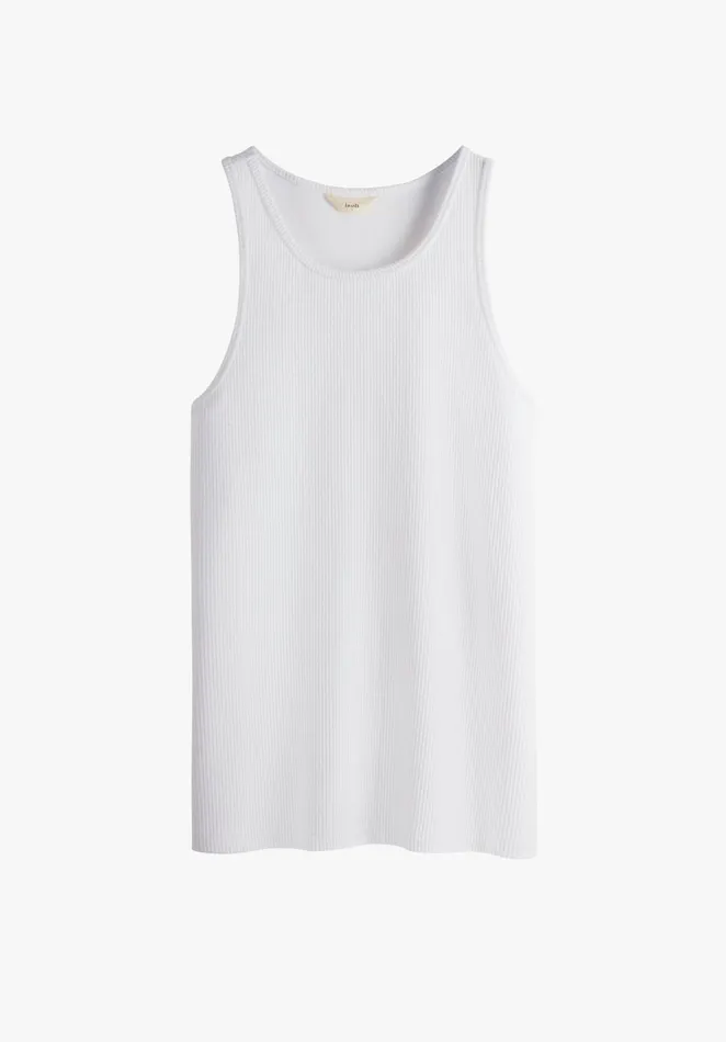 Tops and TShirts Women Hush Ribbed Scoop Vest White