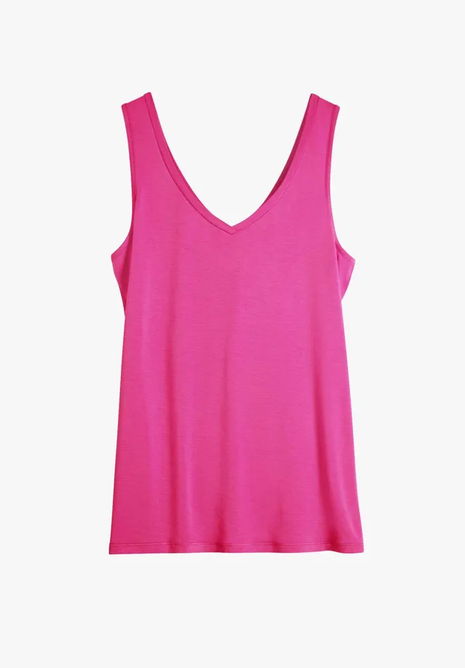Tops and TShirts Women Hush Sally VNeck Jersey Vest Top Vibrant Pink