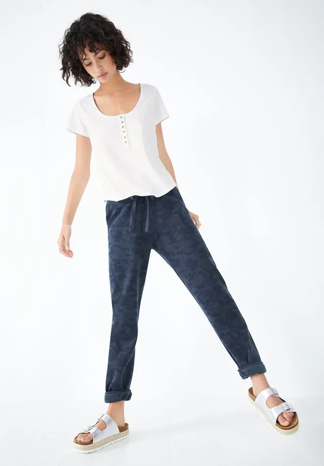 Tops and TShirts Women Hush Terri Slim Fit Henley TShirt White