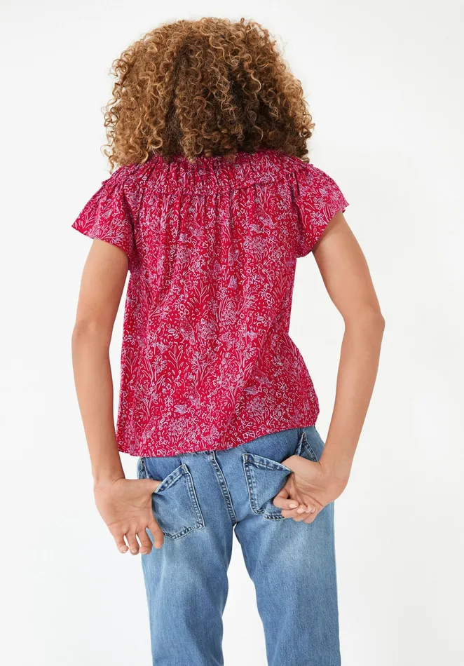 Tops and TShirts Women Hush Wray Ruffled Top Birds And Butterflies
