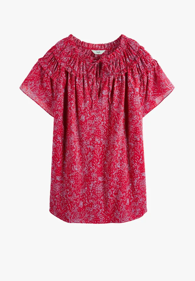 Tops and TShirts Women Hush Wray Ruffled Top Birds And Butterflies