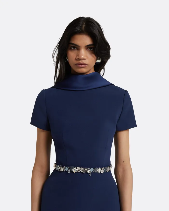 Tops Safiyaa Women Elvan Embroidered Maritime Top Maritime Blue