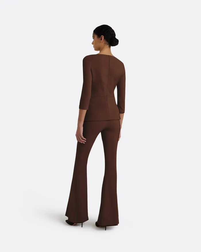 Tops Safiyaa Women Lilian Pecan Brown Top Pecan Brown