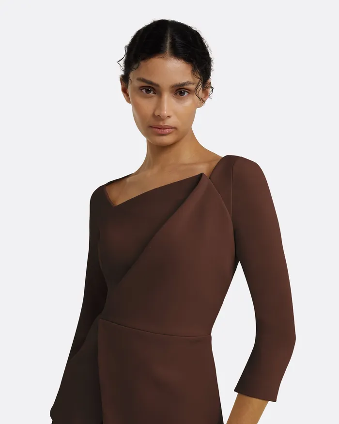Tops Safiyaa Women Lilian Pecan Brown Top Pecan Brown