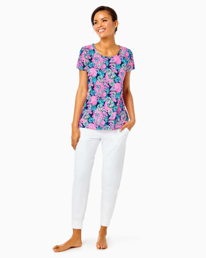 Tops WomenHome and Gifts Lilly Pulitzer Etta Scoopneck Top Oyster Bay Navy Shroom With A View Tops WomenHome and Gifts Lilly Pulitzer Etta Scoopneck Top Oyster Bay Navy Shroom With A View