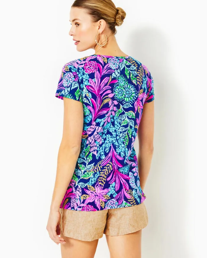 Tops WomenHome and Gifts Lilly Pulitzer Meredith Tee Aegean Navy Calypso Coast
