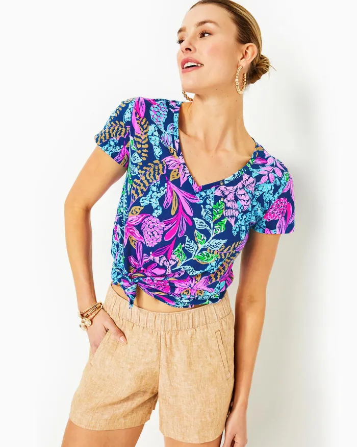 Tops WomenHome and Gifts Lilly Pulitzer Meredith Tee Aegean Navy Calypso Coast Tops WomenHome and Gifts Lilly Pulitzer Meredith Tee Aegean Navy Calypso Coast