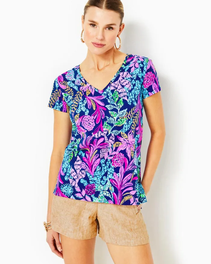 Tops WomenHome and Gifts Lilly Pulitzer Meredith Tee Aegean Navy Calypso Coast Tops WomenHome and Gifts Lilly Pulitzer Meredith Tee Aegean Navy Calypso Coast