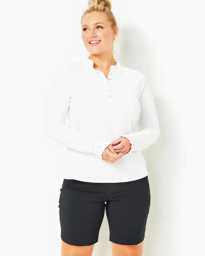 Tops WomenHome and Gifts Lilly Pulitzer UPF 50 Luxletic Hutton Polo Resort White Tops WomenHome and Gifts Lilly Pulitzer UPF 50 Luxletic Hutton Polo Resort White