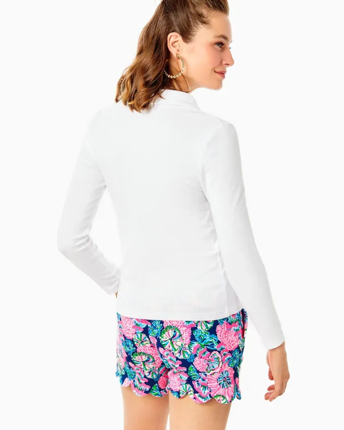Tops Women Lilly Pulitzer Reema Polo Top Resort White