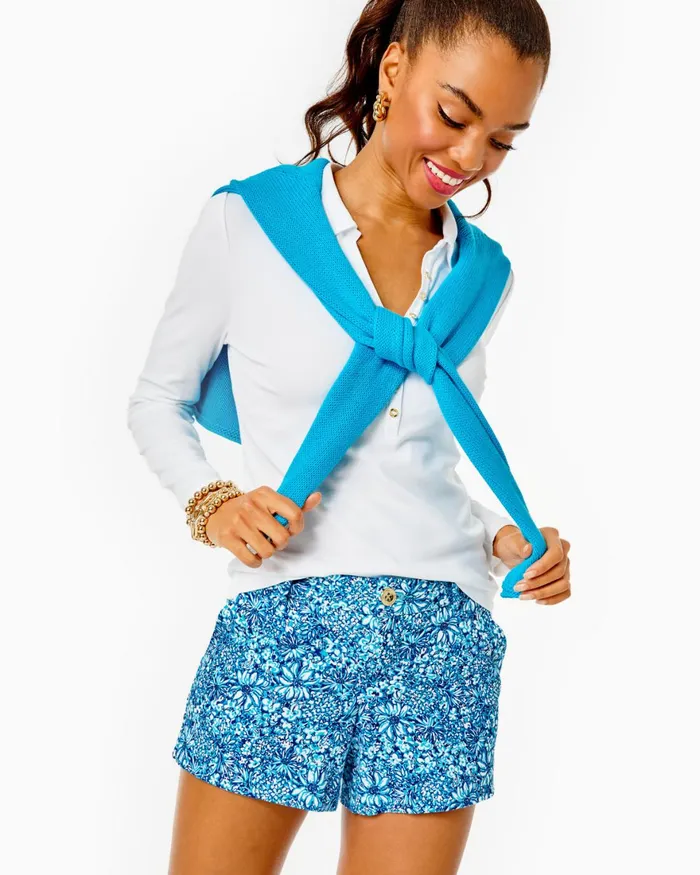 Tops Women Lilly Pulitzer Reema Polo Top Resort White Tops Women Lilly Pulitzer Reema Polo Top Resort White