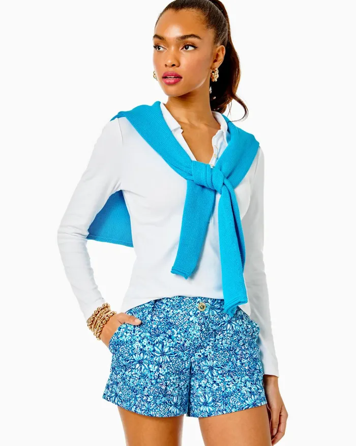 Tops Women Lilly Pulitzer Reema Polo Top Resort White Tops Women Lilly Pulitzer Reema Polo Top Resort White
