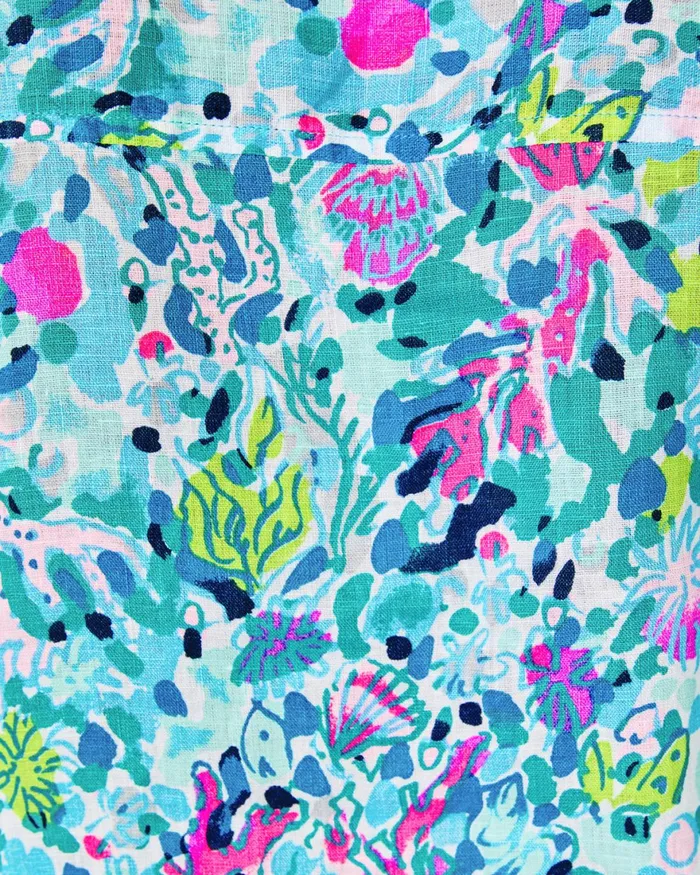 Tops Women Lilly Pulitzer Sea View Linen Button Down Top Multi Dive Bar Tops Women Lilly Pulitzer Sea View Linen Button Down Top Multi Dive Bar