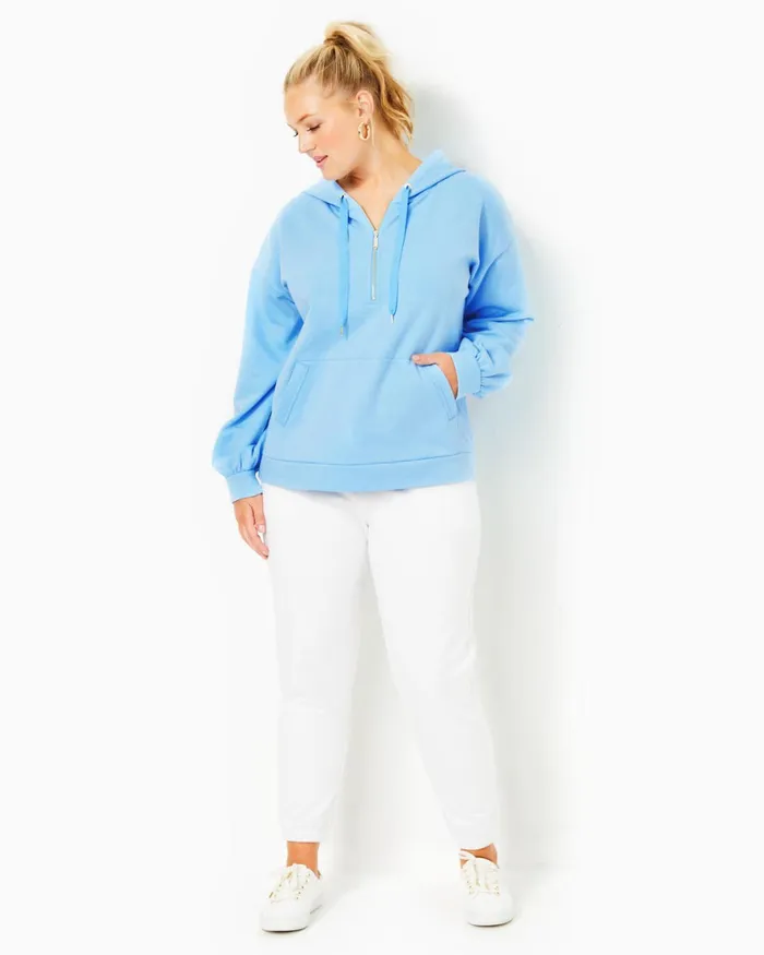 Tops Women Lilly Pulitzer Suri Hoodie Heathered Frenchie Blue Tops Women Lilly Pulitzer Suri Hoodie Heathered Frenchie Blue