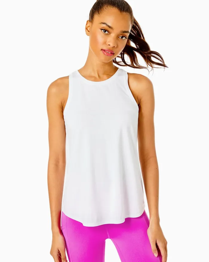 Tops Women Lilly Pulitzer UPF 50 Luxletic Maribo Bra Tank Surf Blue Coral Of The Story Tops Women Lilly Pulitzer UPF 50 Luxletic Maribo Bra Tank Surf Blue Coral Of The Story