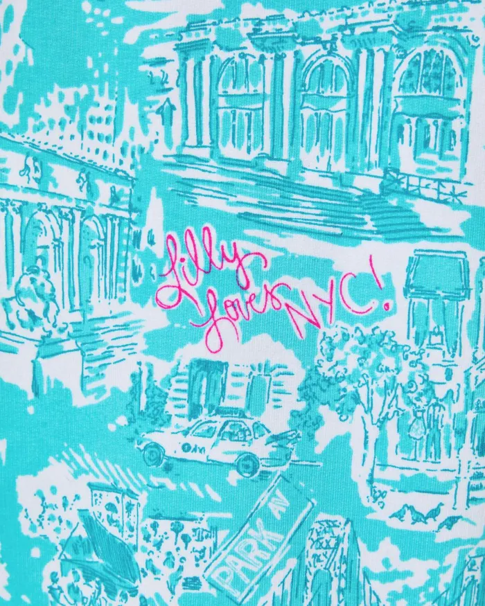 Tops Women Lilly Pulitzer UPF 50 Skipper Popover Shorely Blue Nyc Toile Tops Women Lilly Pulitzer UPF 50 Skipper Popover Shorely Blue Nyc Toile