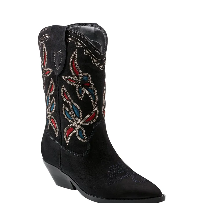 Trista Western Boot Dark Blue Suede Boots Marc Fisher Women