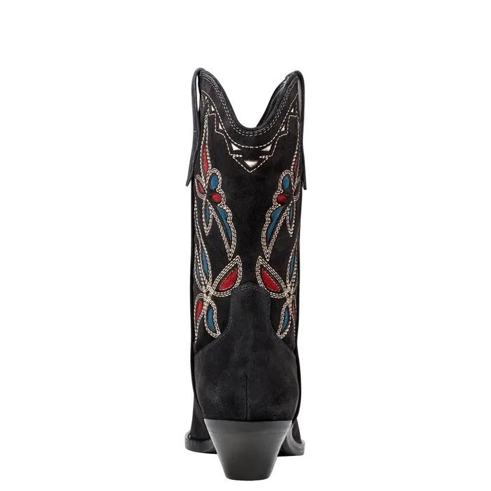 Trista Western Boot Dark Blue Suede Boots Marc Fisher Women