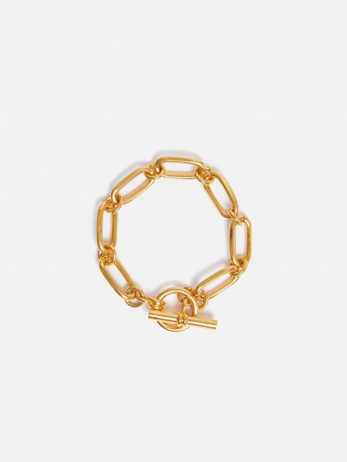 Trombone Link Bracelet Gold Women Jigsaw Jewellery