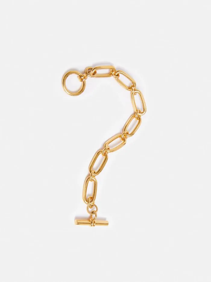 Trombone Link Bracelet Gold Women Jigsaw Jewellery