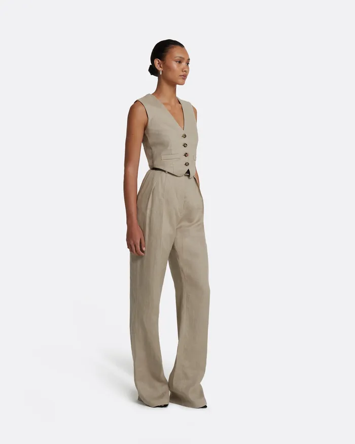 Trousers Safiyaa Women Ferna Stone Trousers Stone
