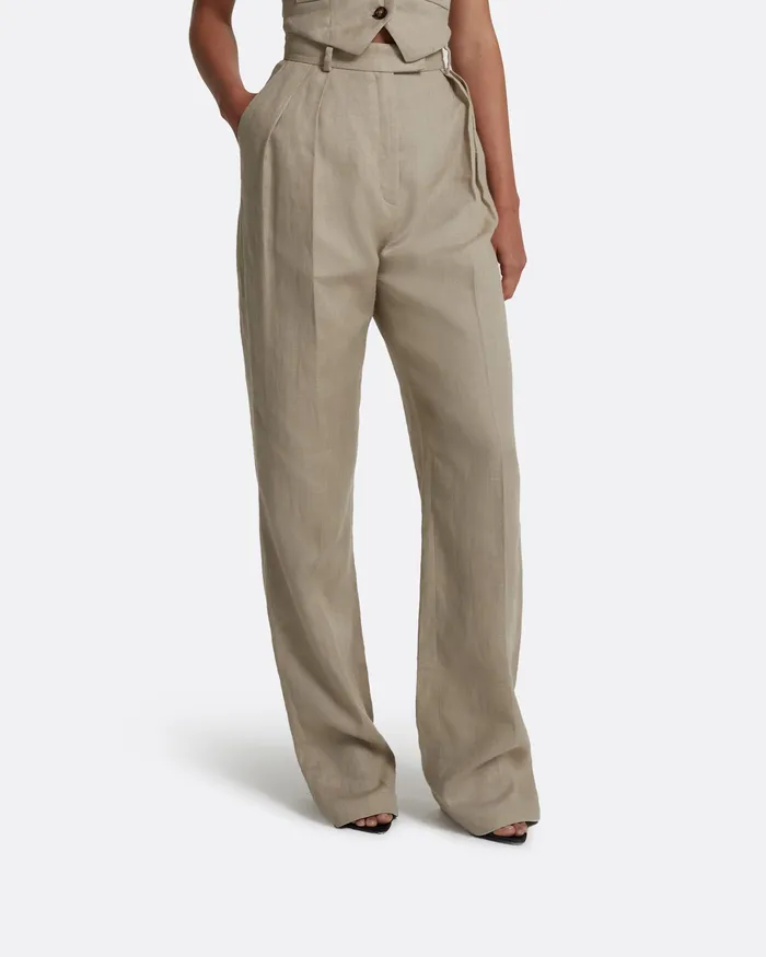 Trousers Safiyaa Women Ferna Stone Trousers Stone