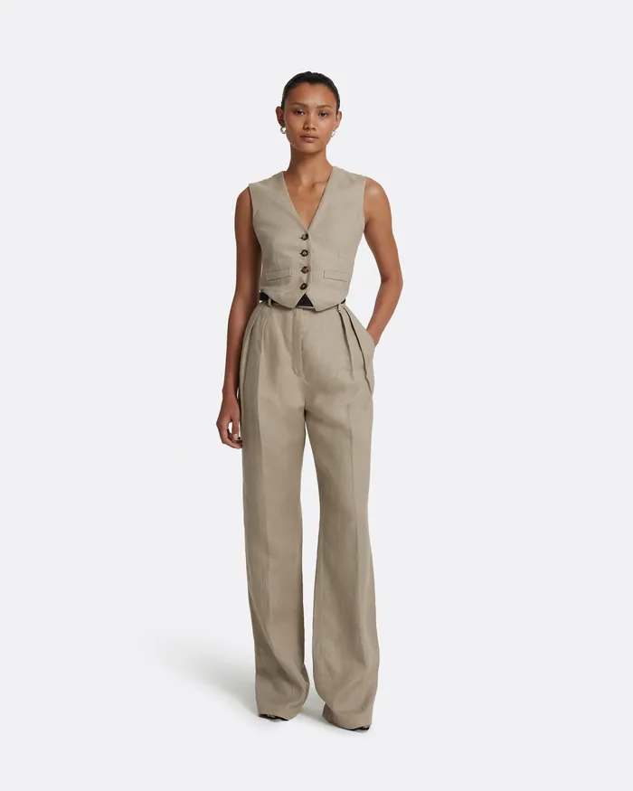 Trousers Safiyaa Women Ferna Stone Trousers Stone