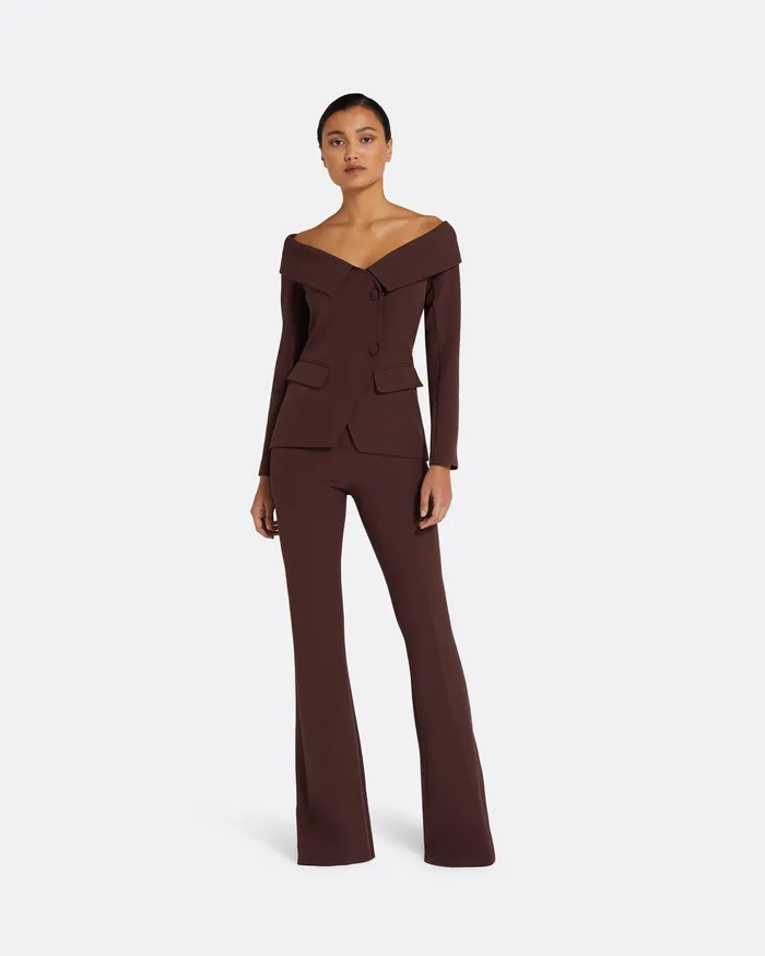 Trousers Women Safiyaa Halluana Burgundy Trousers Burgundy