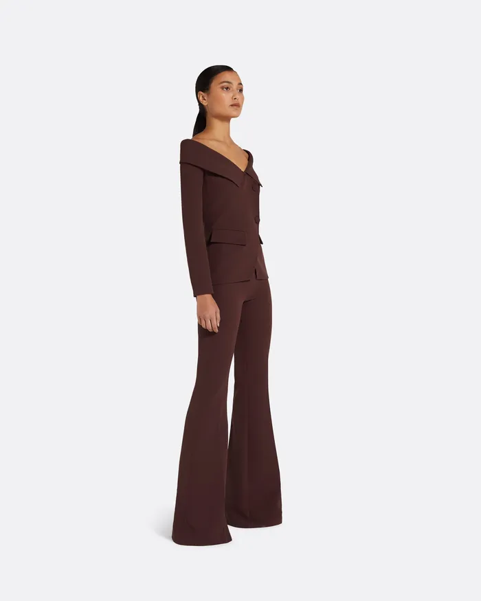Trousers Women Safiyaa Halluana Burgundy Trousers Burgundy