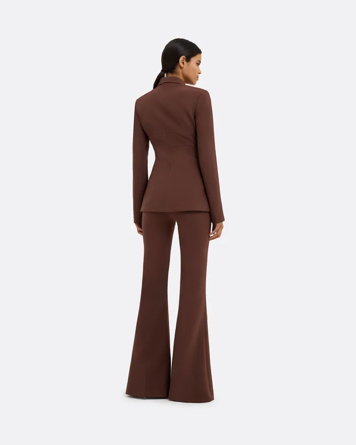 Trousers Women Safiyaa Halluana Pecan Brown Trousers Pecan Brown