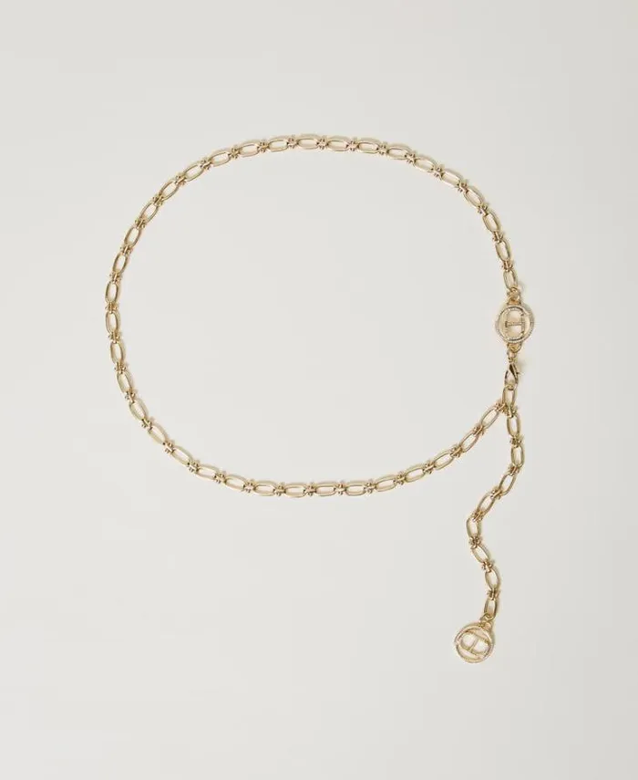 Twinset Belts Chain Belt With Oval T New Gold 8211 Accessories