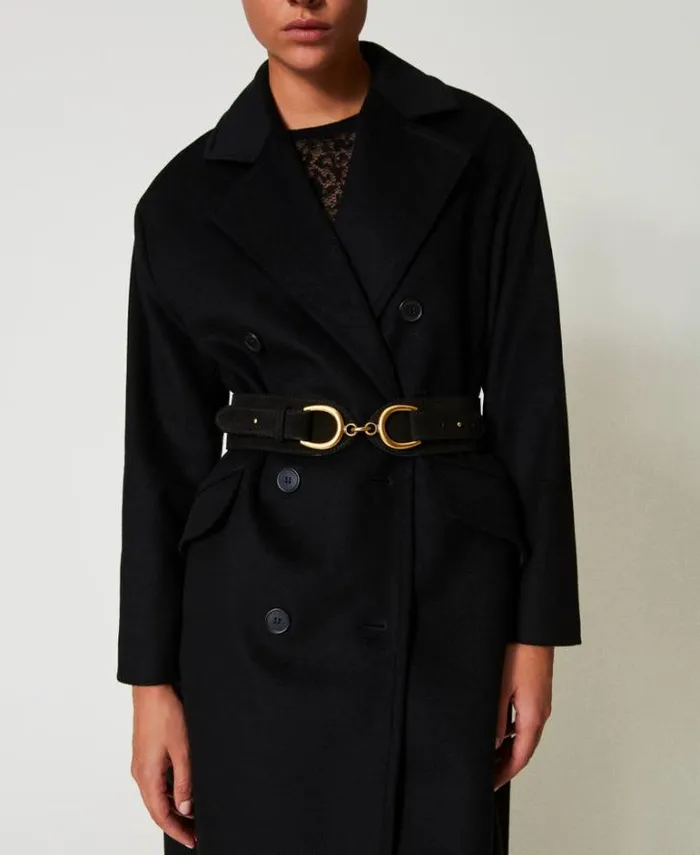 Twinset Belts Leather Belt With Clasp Black 8211 Accessories