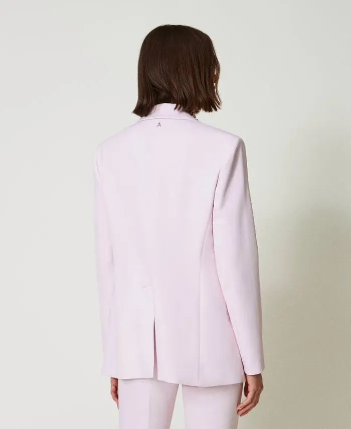 Twinset Blazers Cady Crpe Blazer Pink Tulle 8211 Clothing