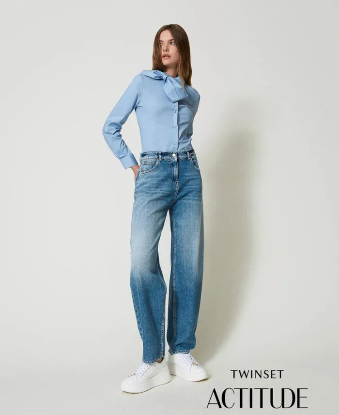 Twinset Jeans Carrot Fit Jeans With Five Pockets Light Denim 8211 Clothing