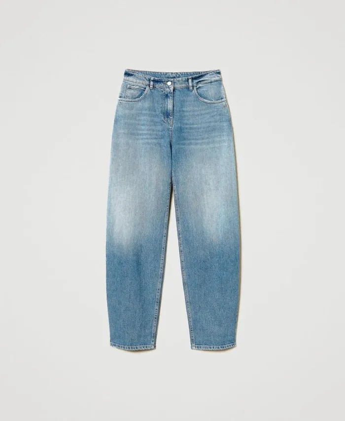 Twinset Jeans Carrot Fit Jeans With Five Pockets Light Denim 8211 Clothing