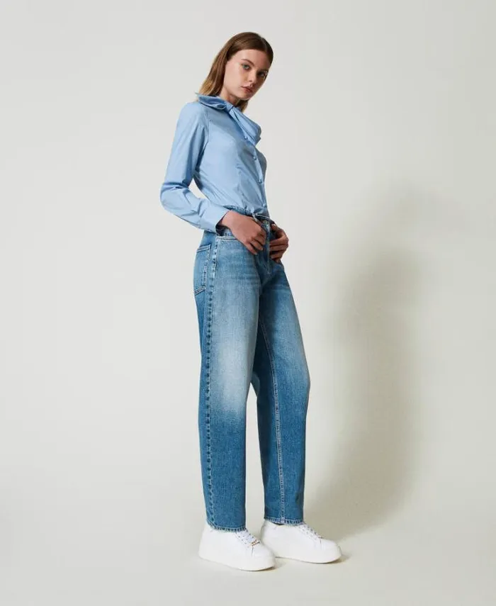 Twinset Jeans Carrot Fit Jeans With Five Pockets Light Denim 8211 Clothing