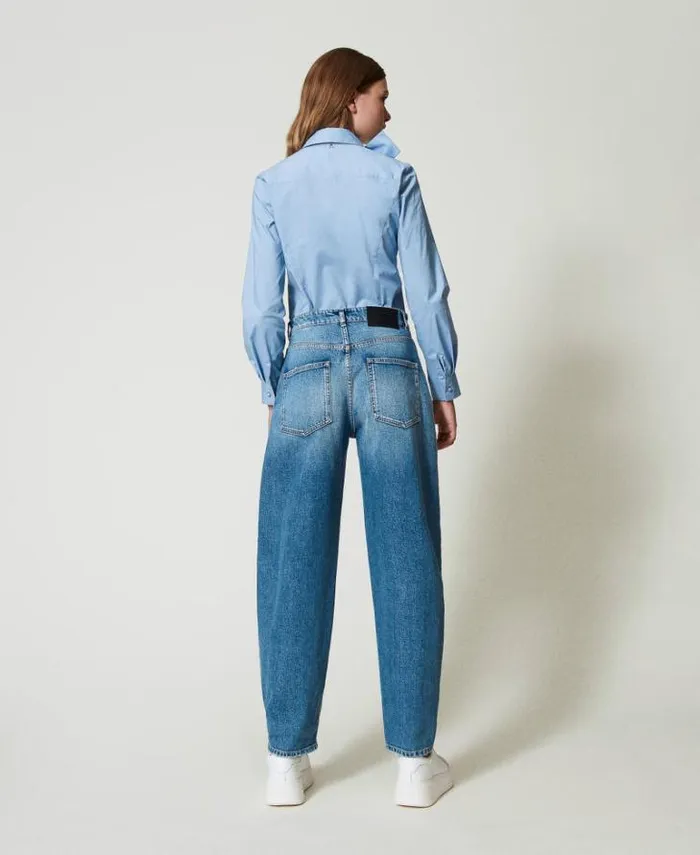 Twinset Jeans Carrot Fit Jeans With Five Pockets Light Denim 8211 Clothing