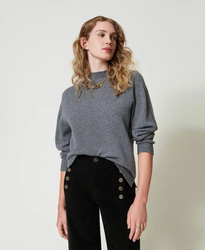 Twinset Jumpers And Cardigans Ecocashmere Turtleneck Jumper Medium Gray Mlange 8211 Clothing Twinset Jumpers And Cardigans Ecocashmere Turtleneck Jumper Medium Gray Mlange 8211 Clothing