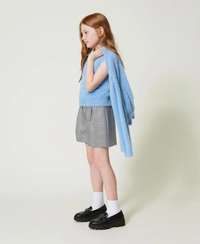 Twinset Jumpers And Cardigans Jumper And Cardigan With Oval T Button Frozen Fjord Light Blue 8211 Girl